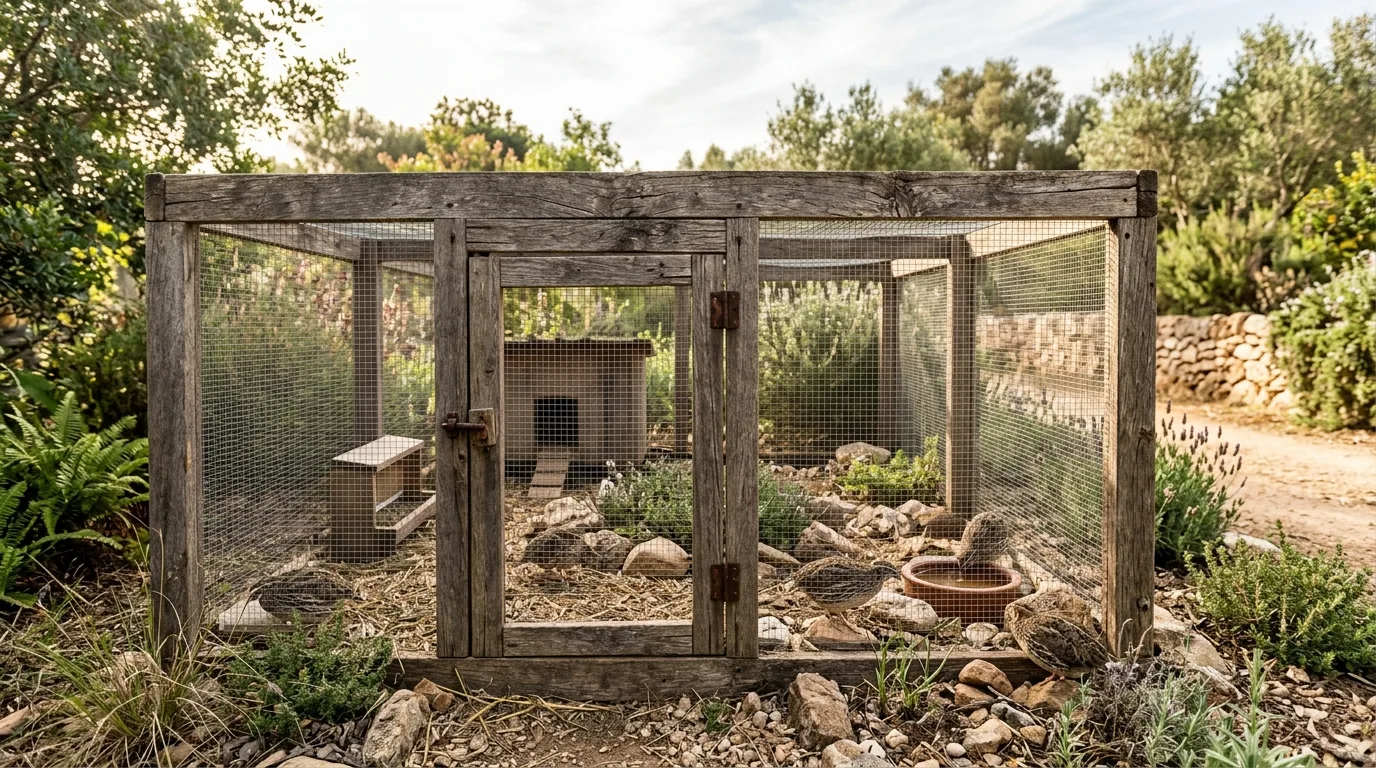 Rustic Wooden Quail Habitat